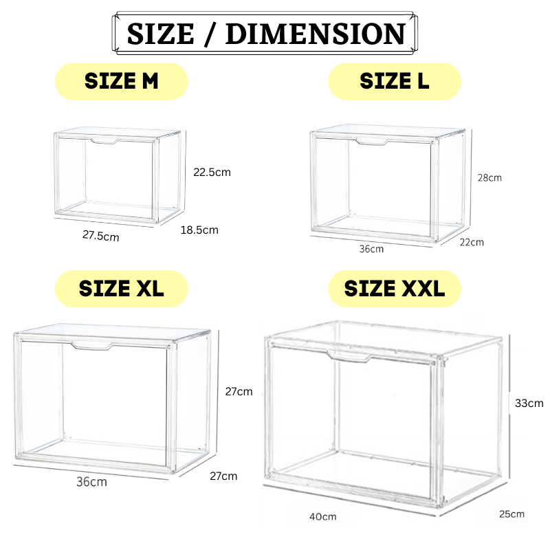 Acrylic Handbag Organizer Storage Box With Cover Dustproof Magnetic ...