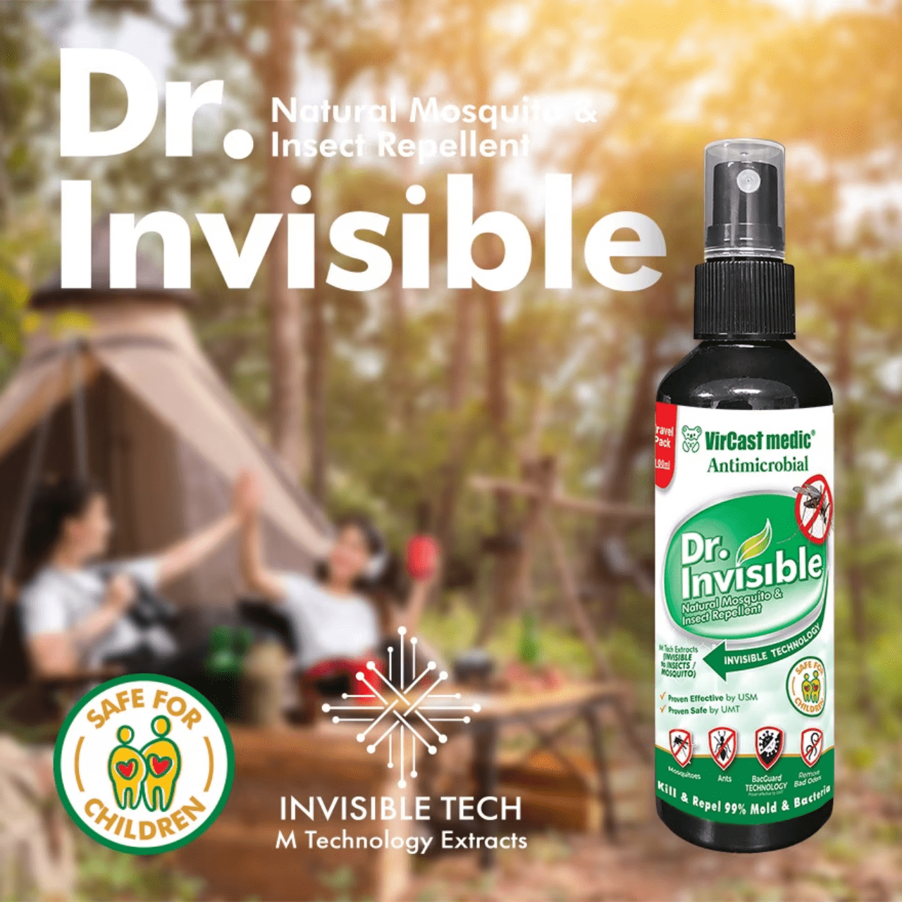 Vircast Medic Dr Invisible Natural Mosquito Repellent Spray (100mL or ...