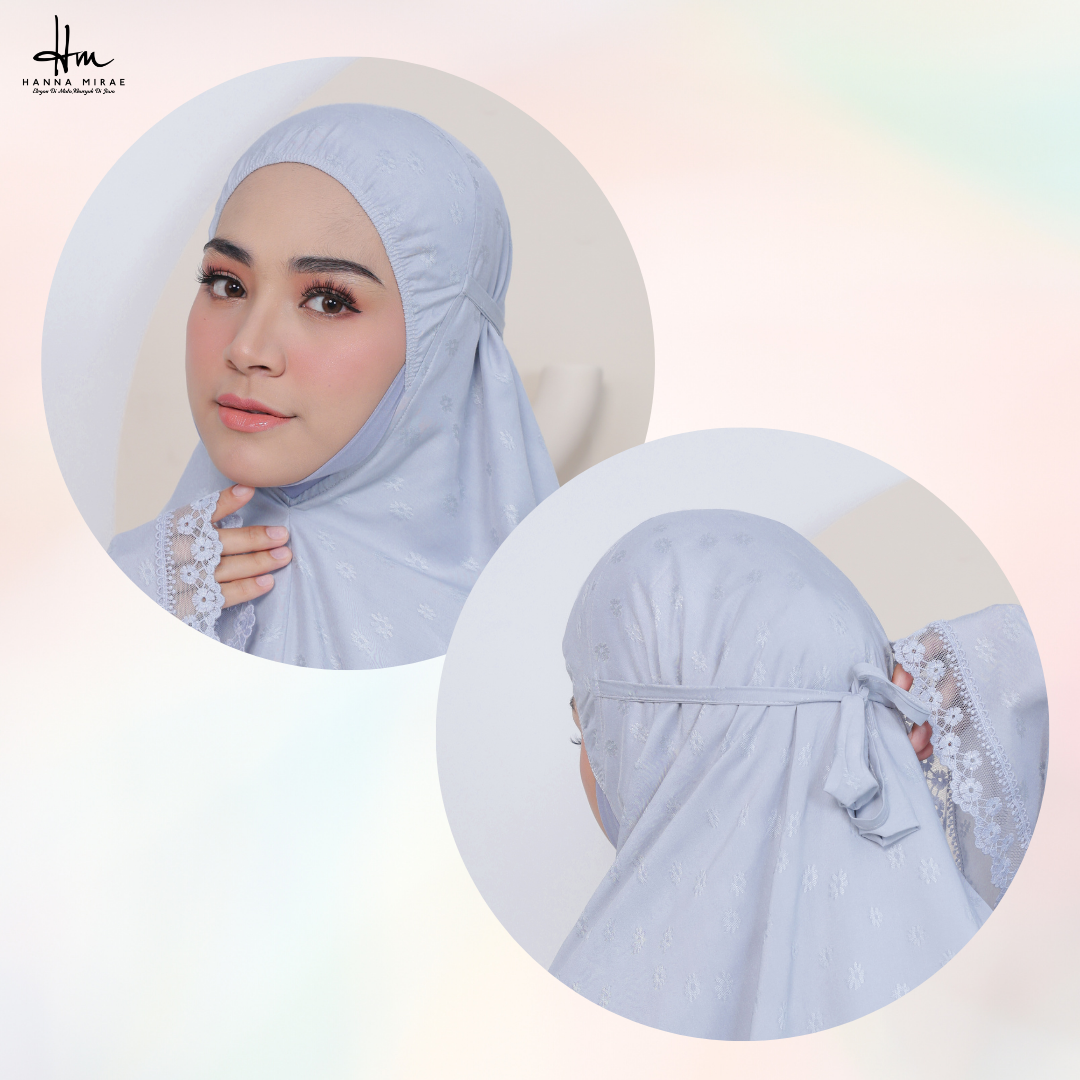Telekung Travel Cotton Jacquard Renda corak classic | Shopee Malaysia