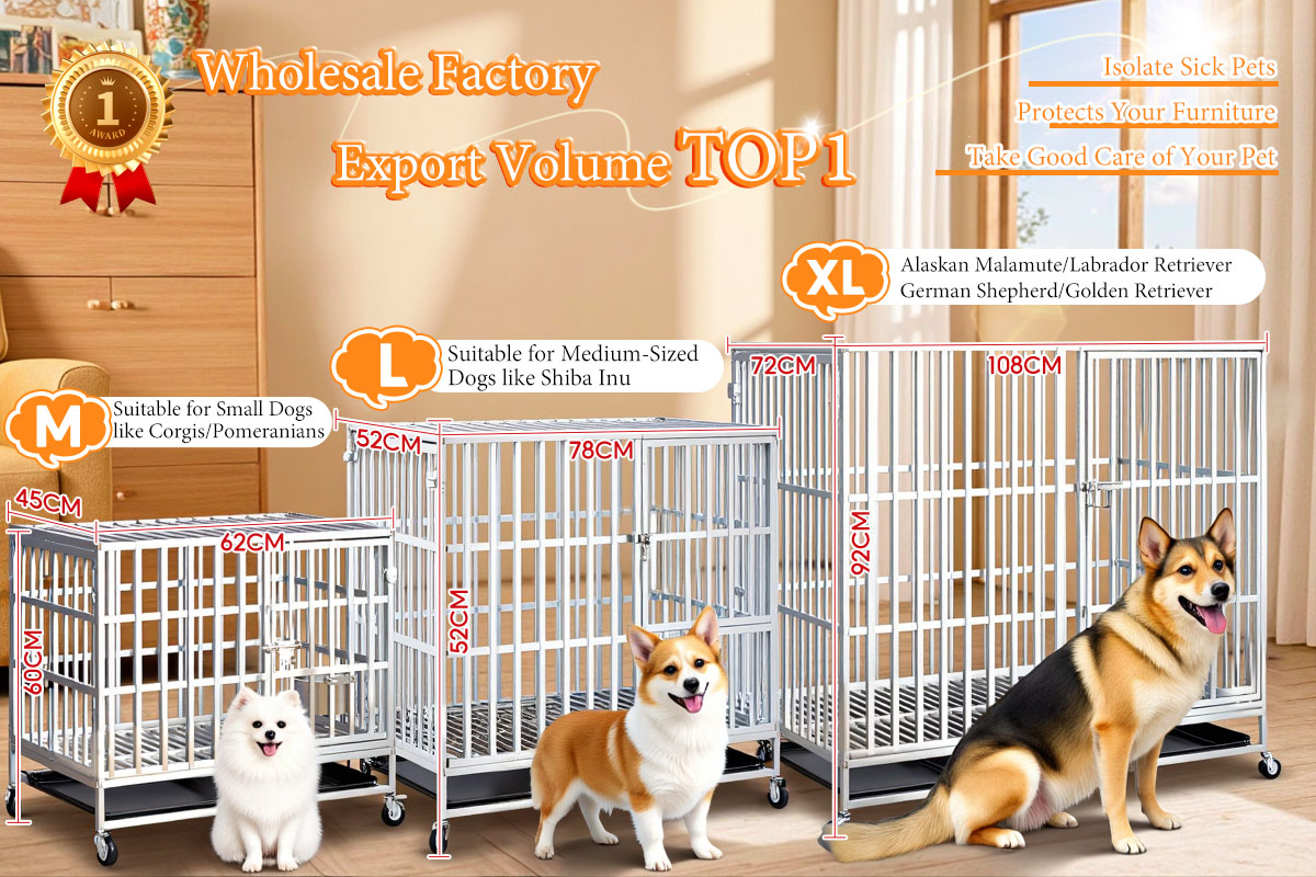 Picture of Partitioned Stainless Steel Dog Cage Large Dog Crate Big Dog Kennel ...