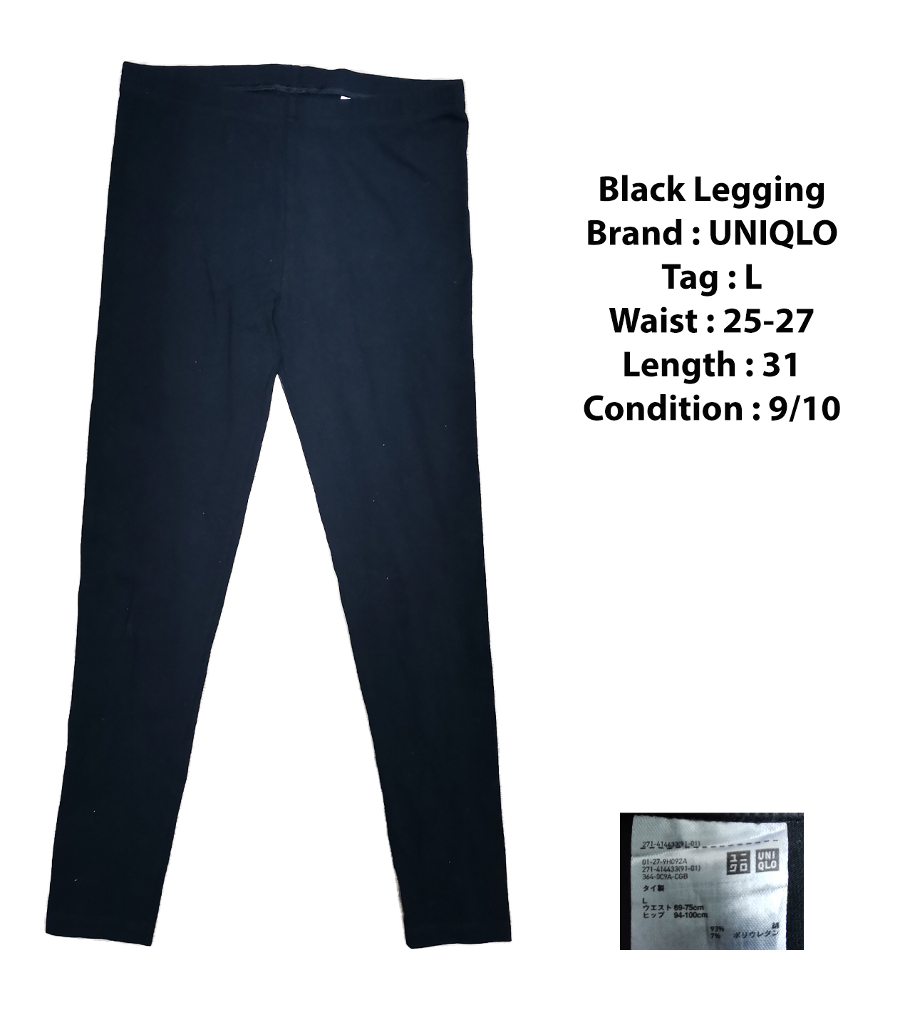 Leggings Imprimés PRELOVED - Taille S - Blanc - Boutons Décoratifs - Occasion Très Bon état