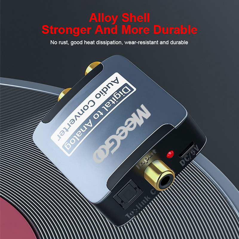 MeeGoo Digital to Analog Audio Converter Coaxial Optical Toslink Cable ...