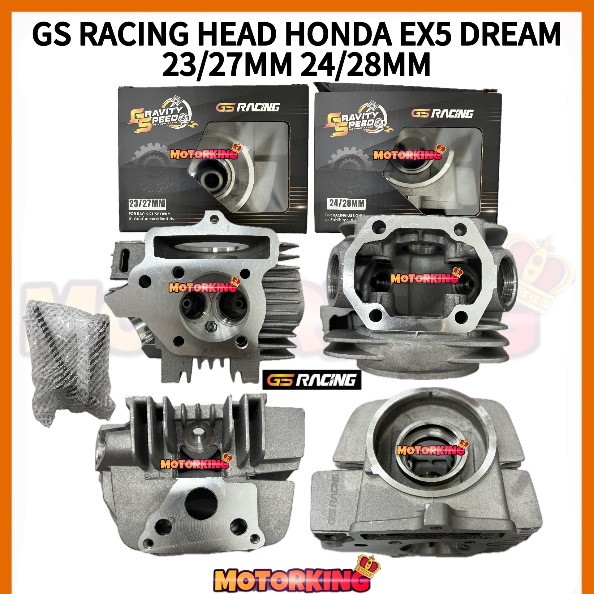 GS RACING HEAD HONDA EX5 DREAM 23/27MM 24/28MM RACING HEAD GRAVITY ...