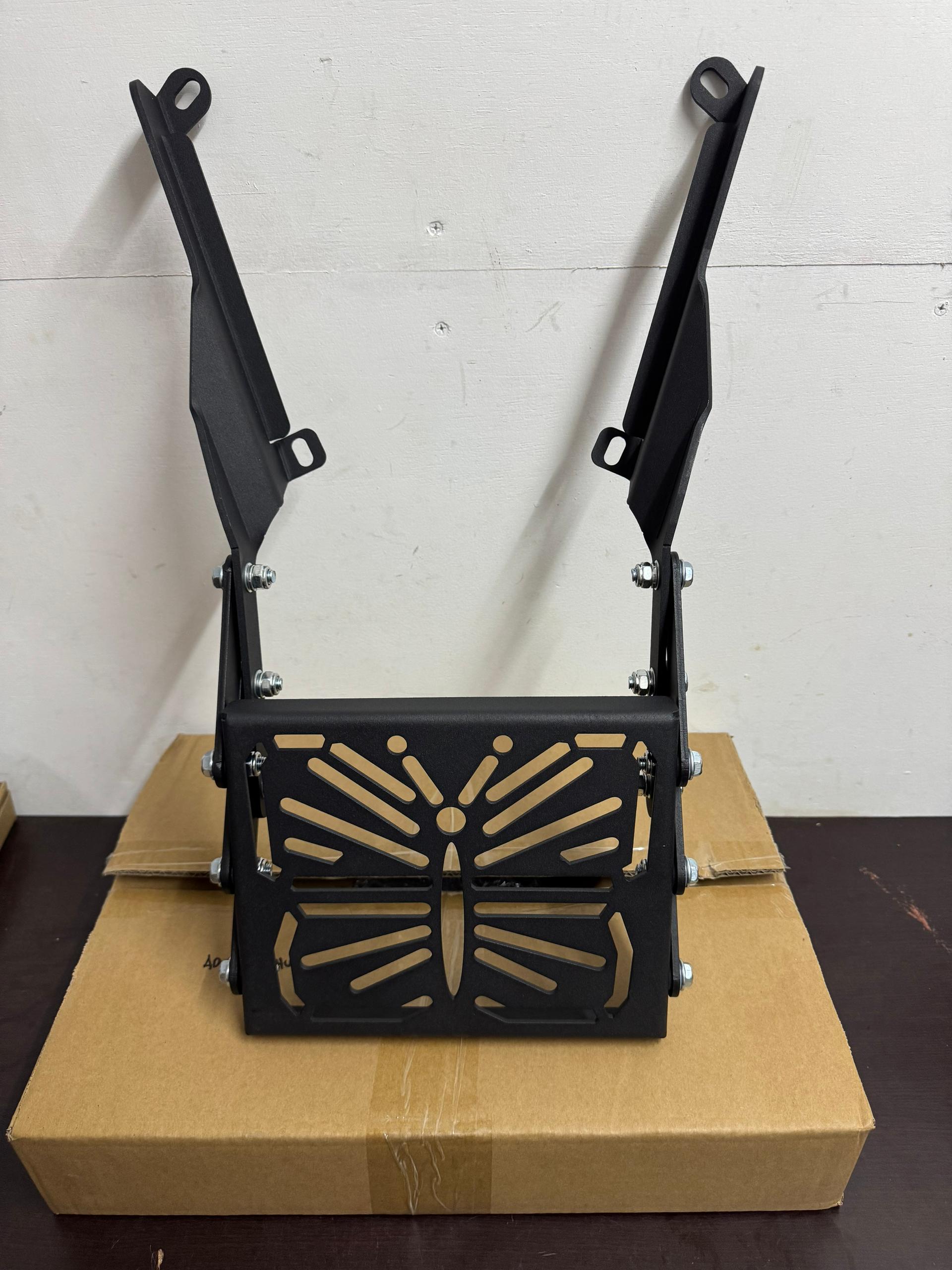 CNC Black Butterfly Adjustable Foldable Rear Rack / Monorack Motor ...