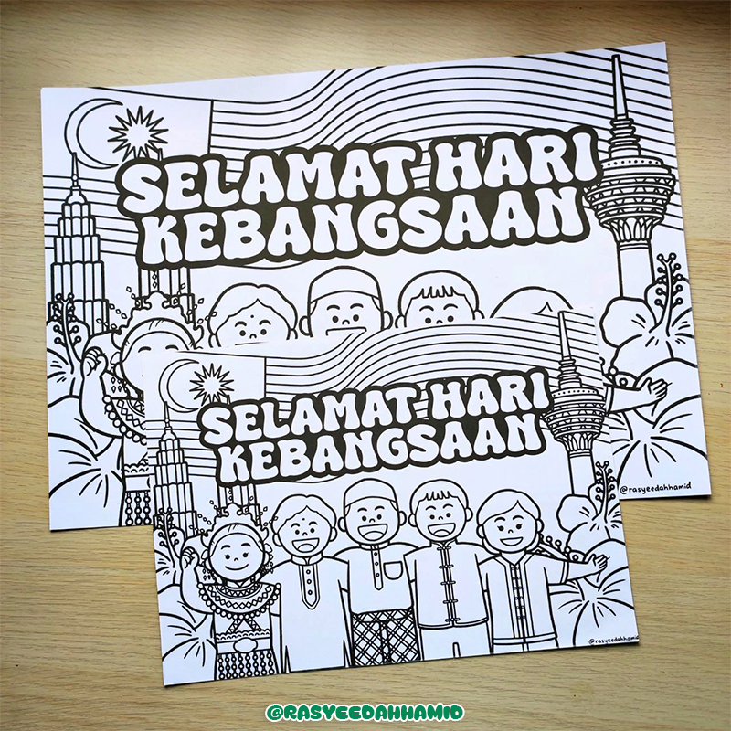 Set A Kertas Mewarna Colouring Pages | Hari Kebangsaan / Kemerdekaan ...