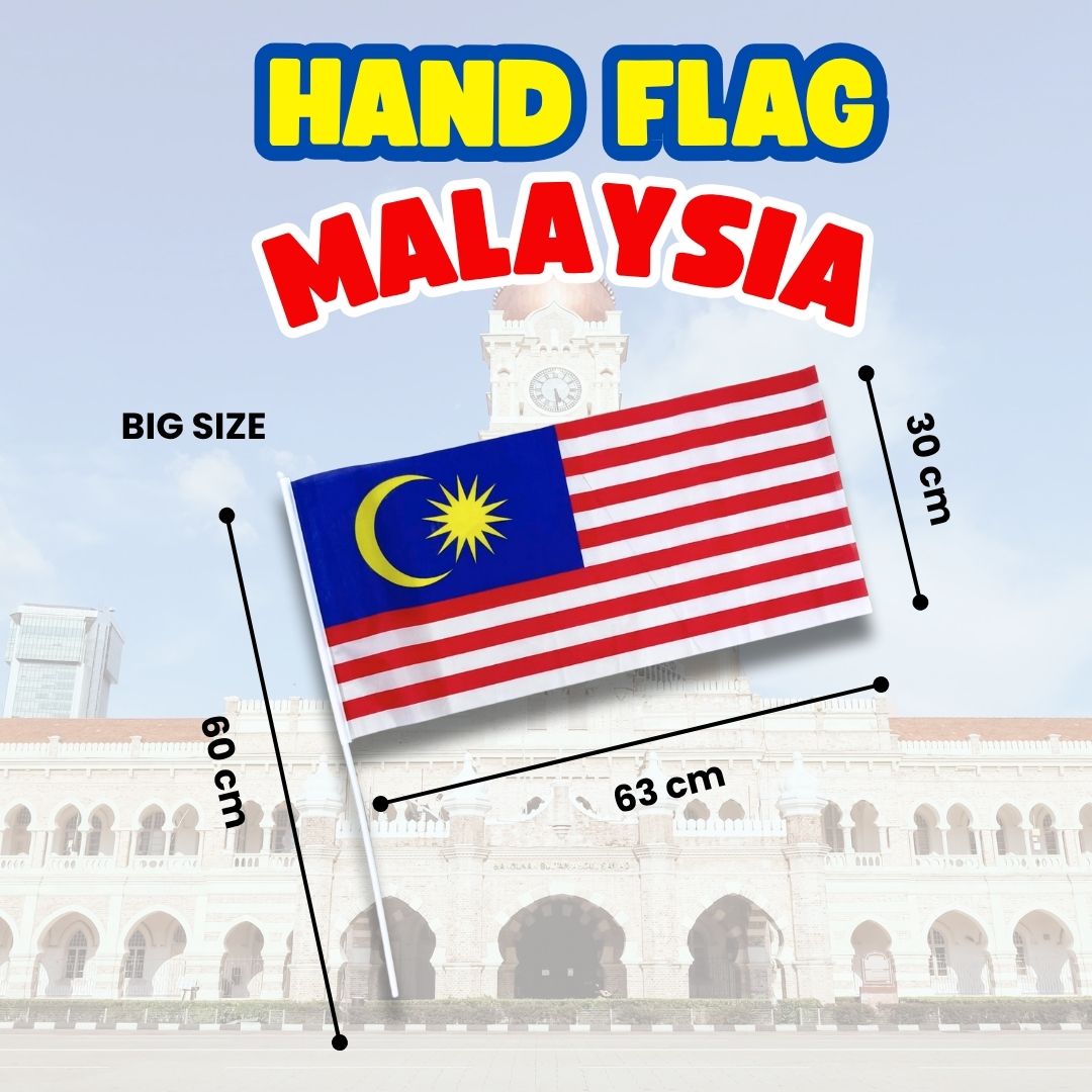 TBF Malaysia Hand Flag Handheld Bendera Tangan Malaysia Malaysia ...