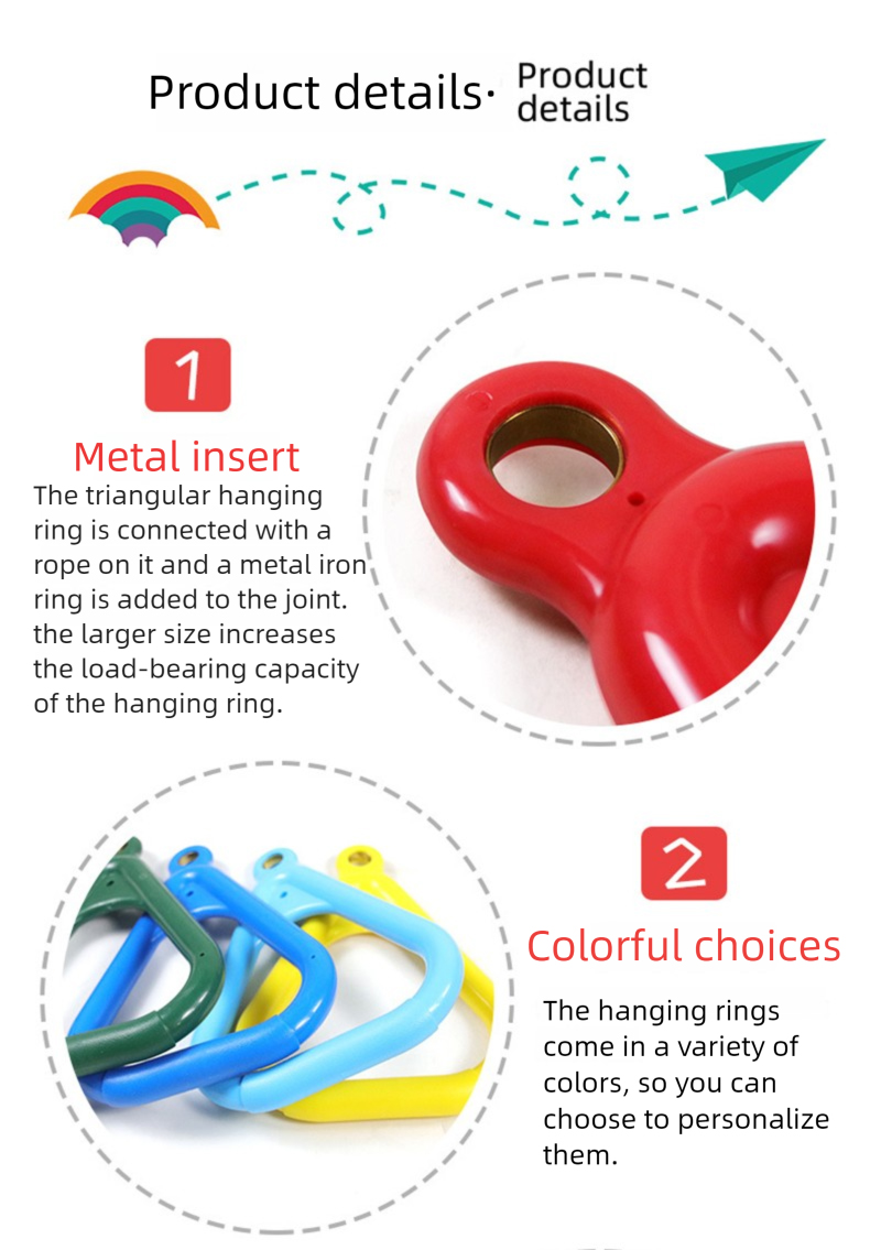 Kids Gymnastic Rings Children Gymnastic Pull Up Rings Kids Exercise ...
