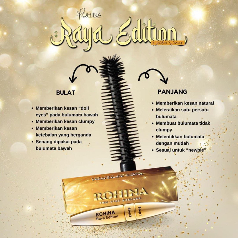 ROHINA MASCARA RAYA (GOLD)/LIMITED EDITION 2024/MINI MASCARA/RAYA ...