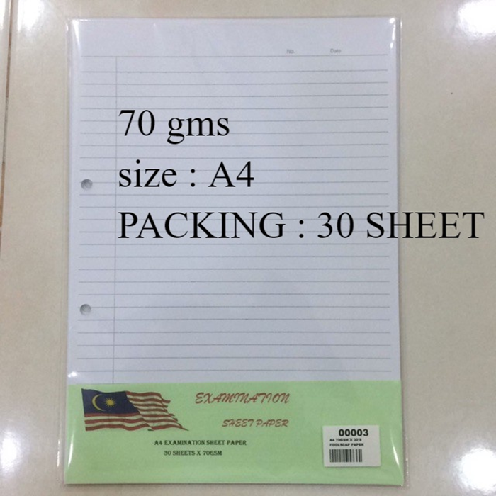 3 pack Kertas Kajang A4 Murah Fullscape Paper Exam Sheet Paper Foolscap ...
