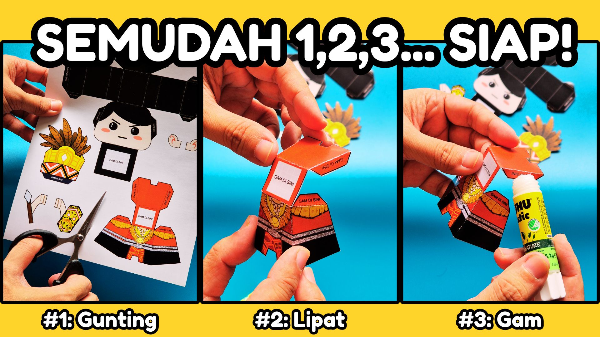 MERDEKA! HARI MALAYSIA! DIY Pop Art Papercraft Arts & Crafts | Shopee ...