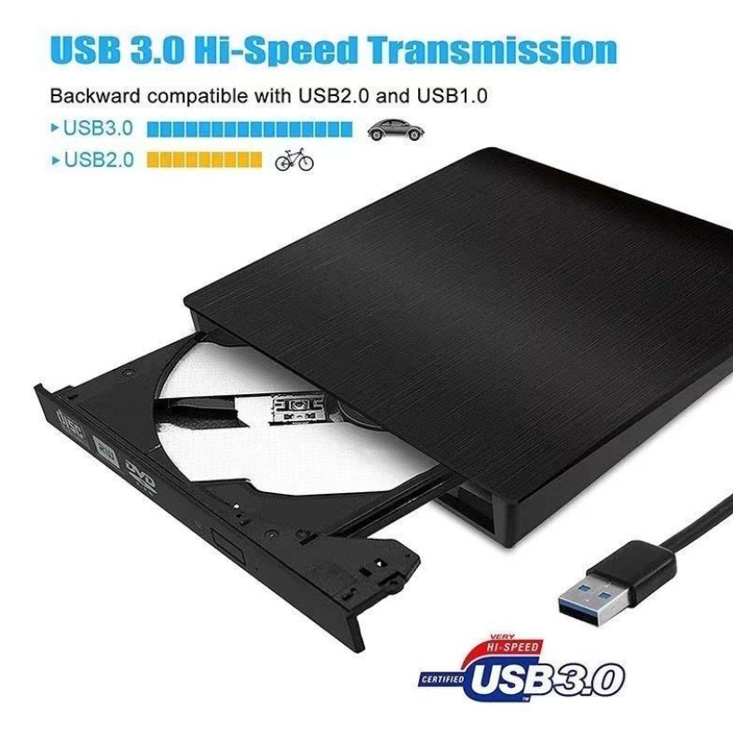 USB External CD/DVD Drive Portable Optical Disc Reader Writer | DVD-RW ...