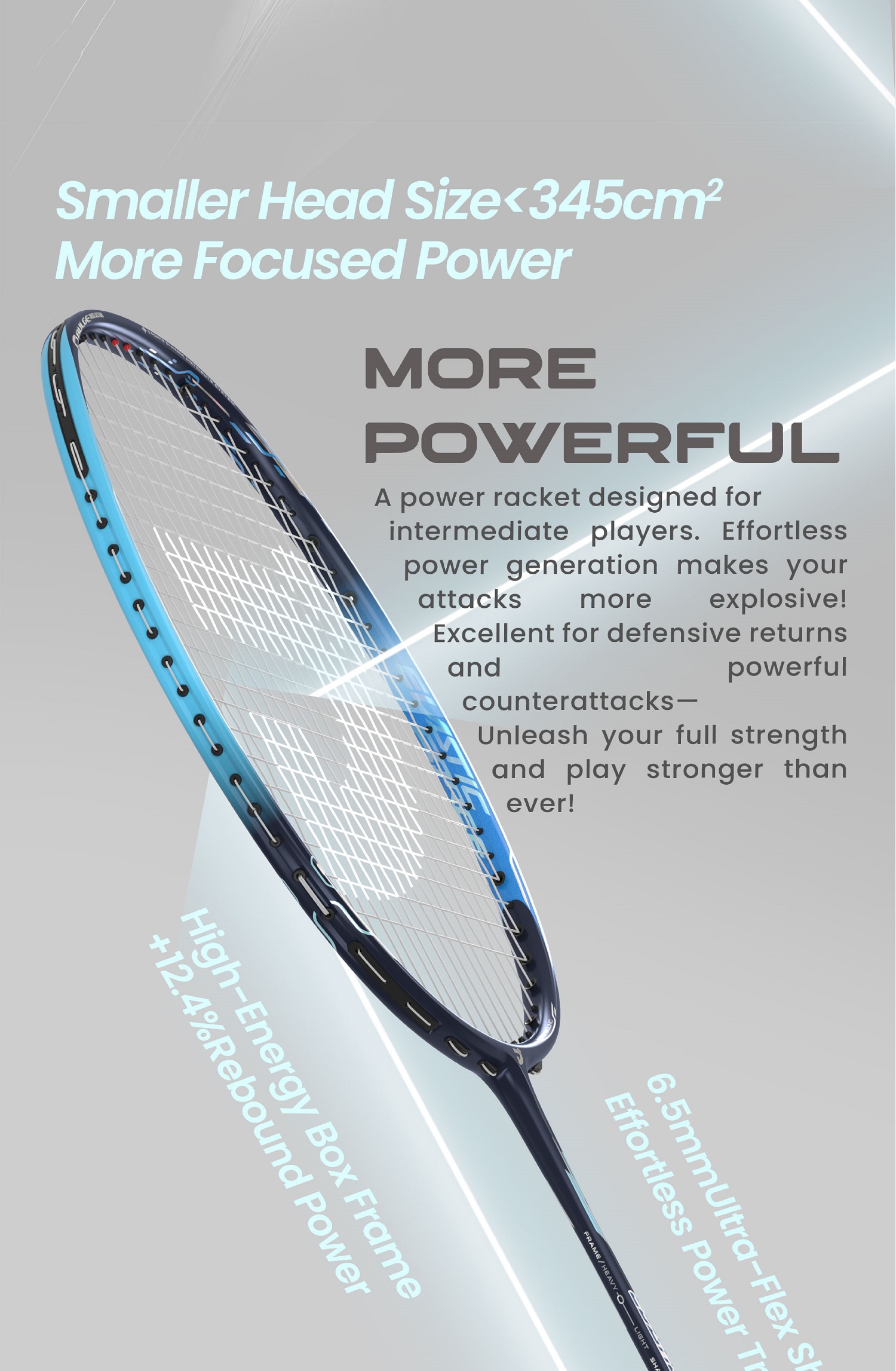 【JNICE久奈司】【Advanced】ELASTIC FORCE TOUR Badminton Racket (3U/4U ...