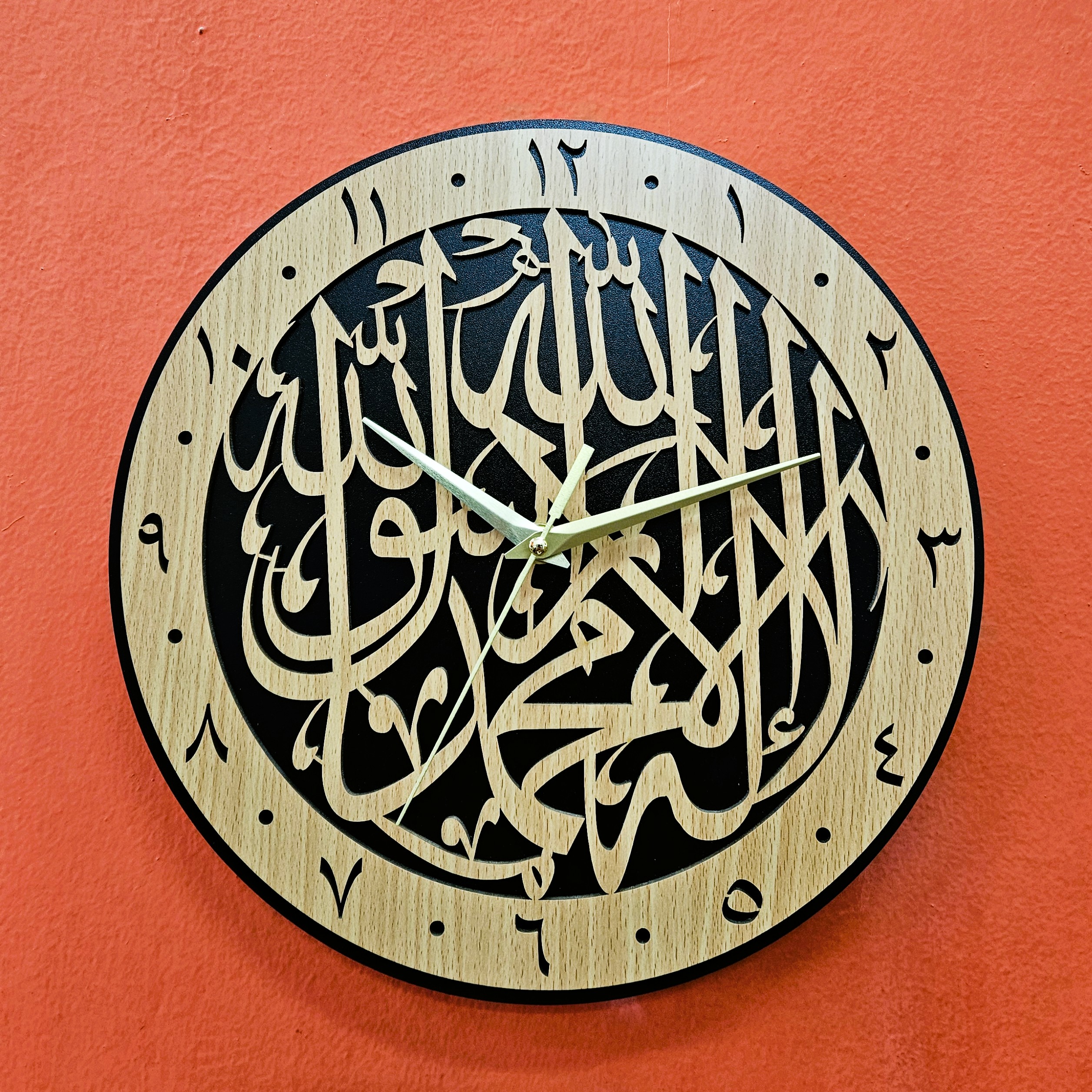 Jam Dinding Islamic Pattern Wall Clock Capal Cop Mohor Kaabah READY ...