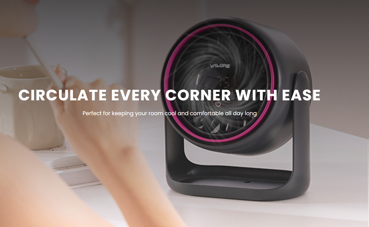 Valore FA-015 Desktop Circulation Fan Adjustable Fan Speed Ultra Silent ...
