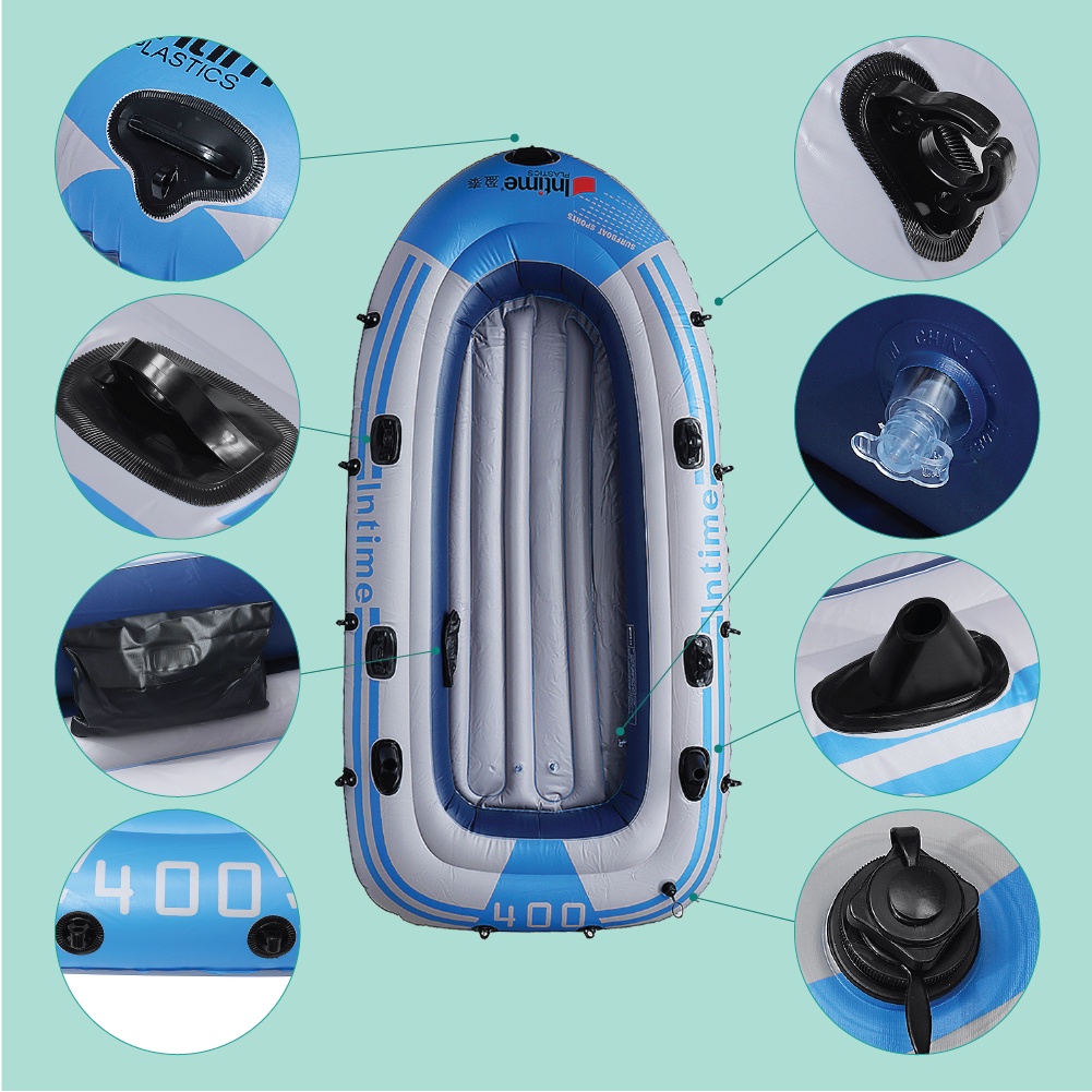 【TC】Inflatable Boat kayak fishing boat Intex 2 3 4 person bot angin ...
