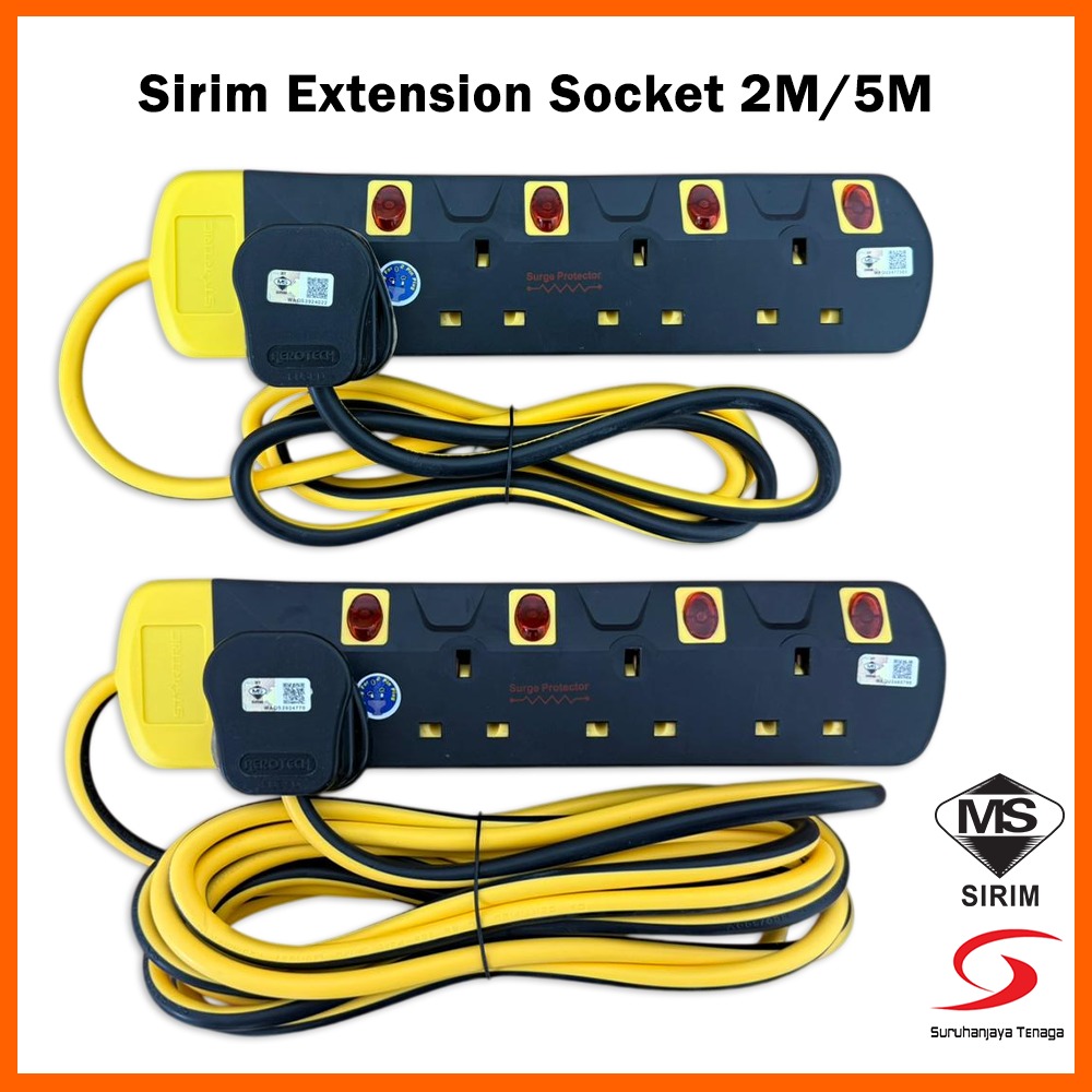 Sirim Extension Socket Power Socket Heavy Light Duty Extension Plug ...