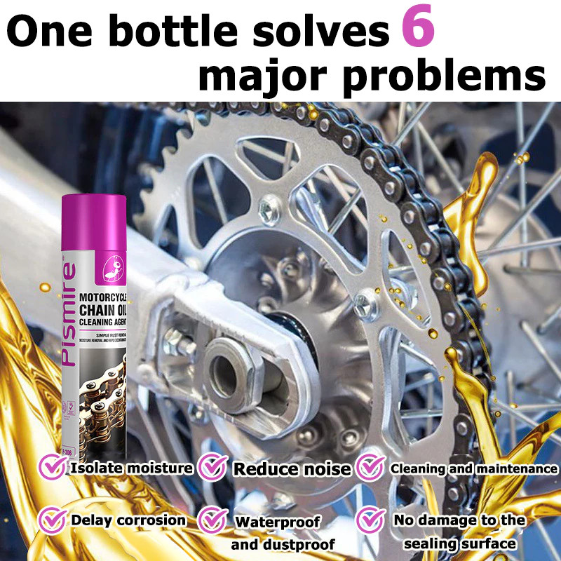 Motorcycle Chain Maintenance Kit-Cleaner Lubricant and Rust Remover ...