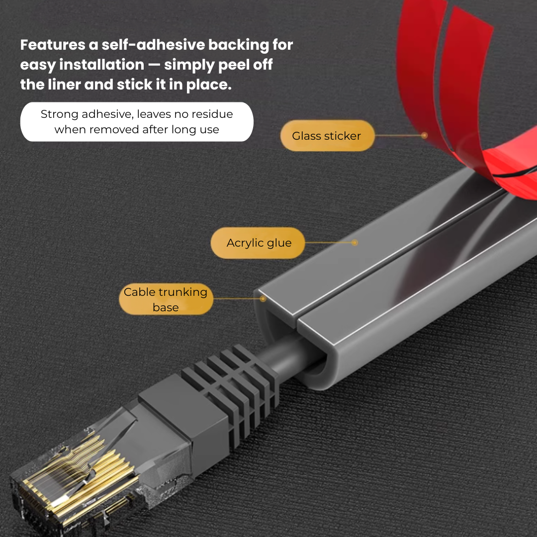 TMi Hook PVC Wire Trunking Self-Adhesive Cable Trunking Open-Mounted ...