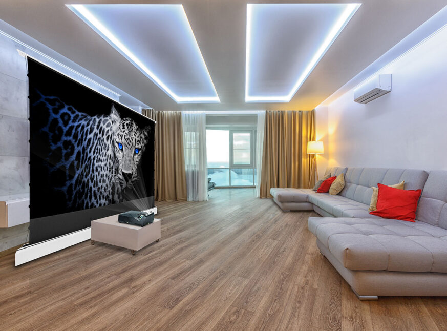 NIXOVA REFLEX 100" UST- ALR Motorized Floor Rising ALR Projector Screen ...