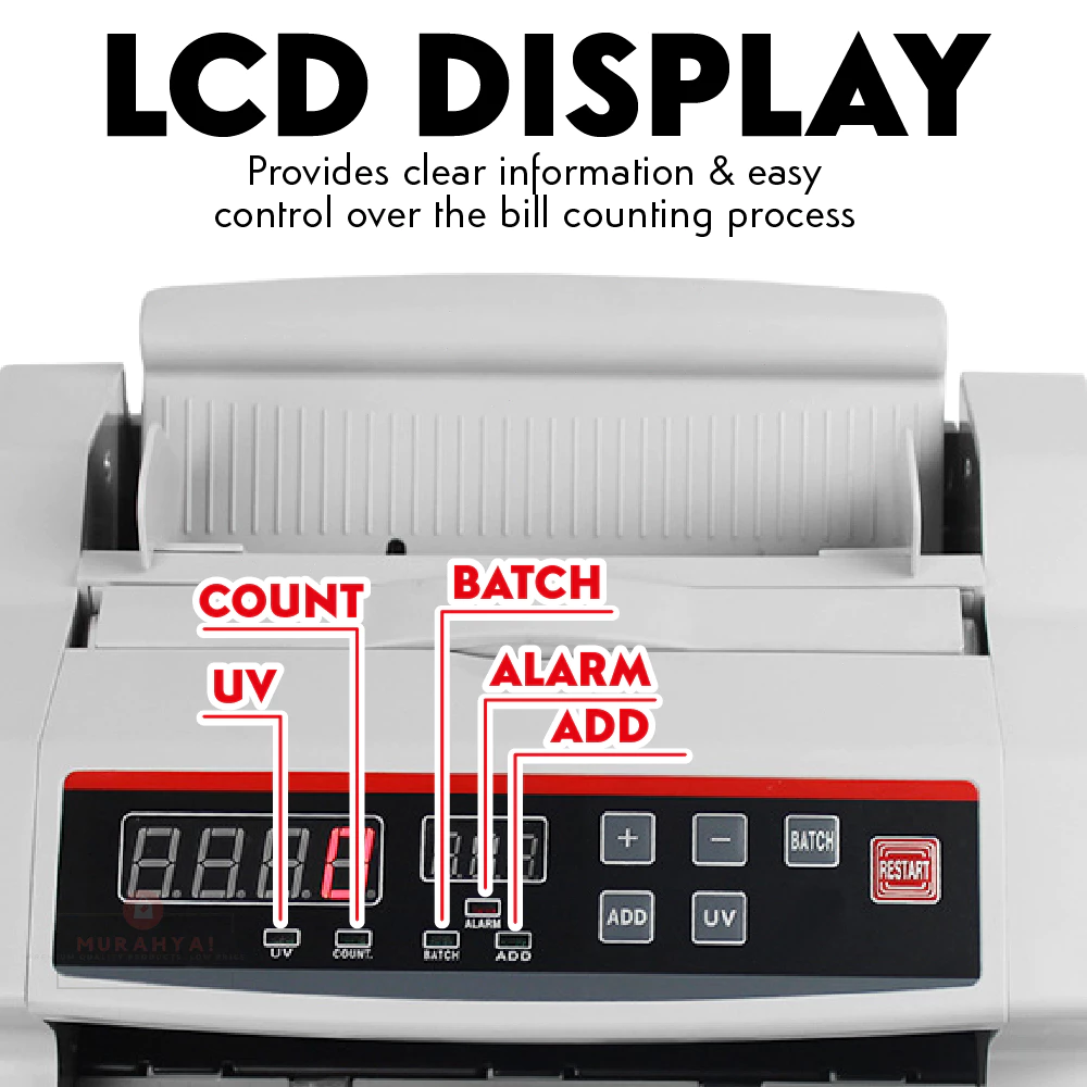 Money Notes Counter Money Counter Machine With UV function Cash Bank ...