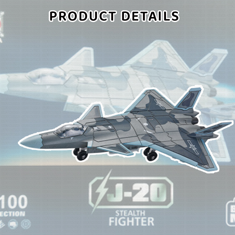 Stealth Fighter Jet J-20 1:100 DIY Aeroplane Plane Airplane Aircraft ...