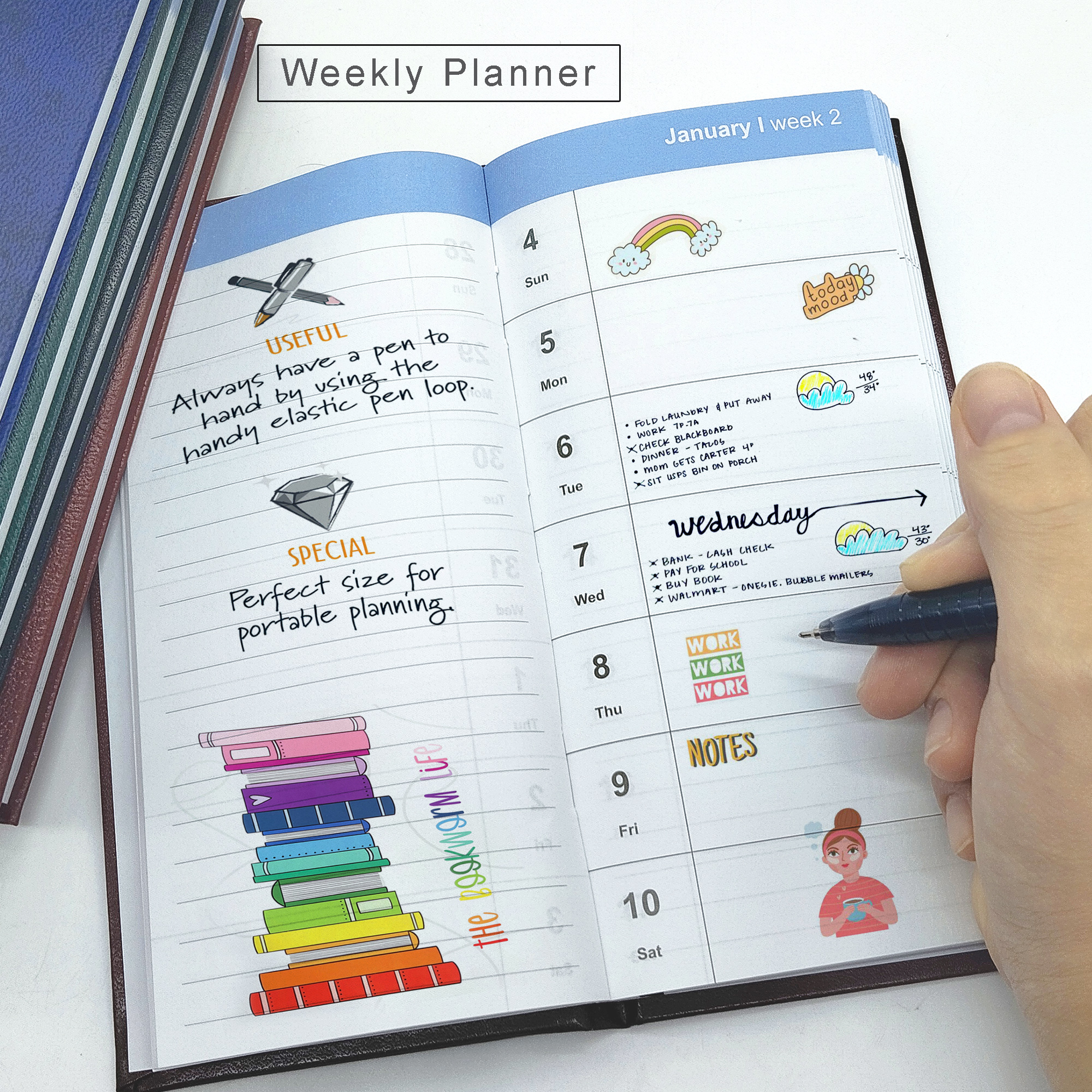 Slimline 2026 Diary Weekly Month Year Planner Notebook Journal ...