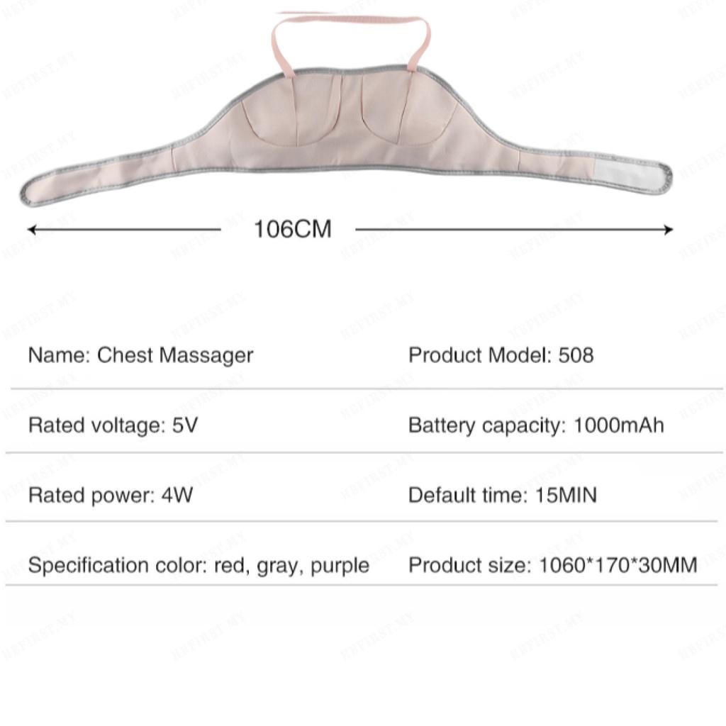 Chest Massage Instrument Alleviate Hyperplasia Massager Hot Compress 3D ...