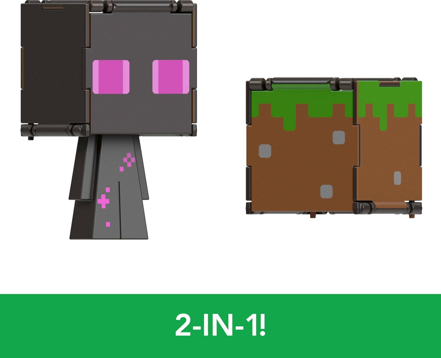 Minecraft Flippin’ Figs Figures Collection, 2In1 Fidget Play, 3.75In