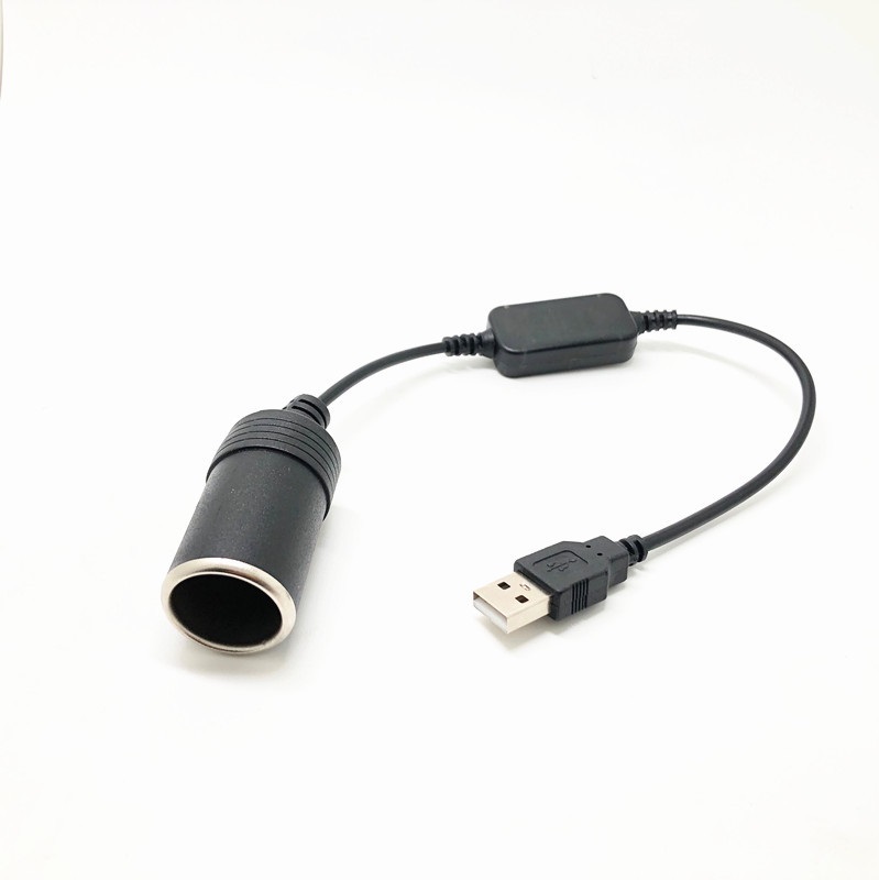 USB A Male to 12V Car Cigarette Lighter Socket Female Cable Converter
