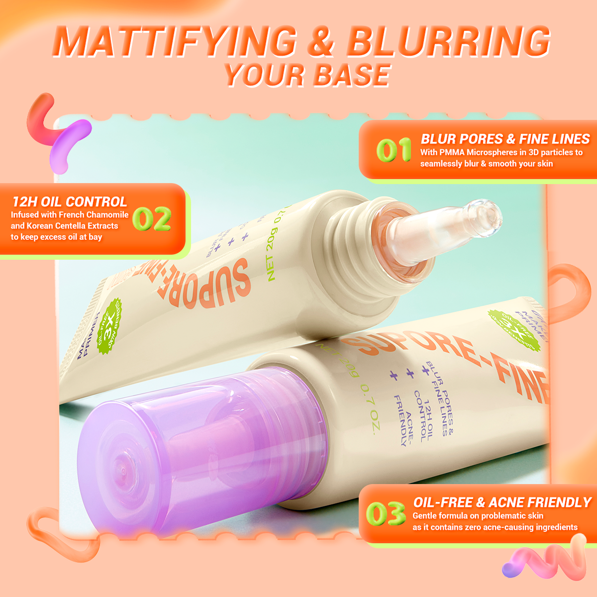 [PRESALE!!] DAZZLE ME SuporeFine Skin Makeup Primer Blur Pores & Fine