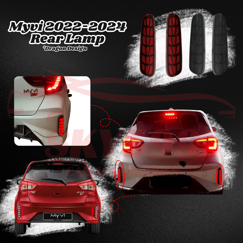 Perodua Myvi 2022-2026 Rear LED Bumper Reflector Light Bar 1set ...