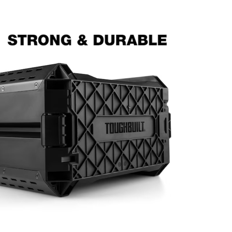 TOUGHBUILT STACKTECH Compact Black Plastic/Metal Tool Box TB-B1-B-60C ...