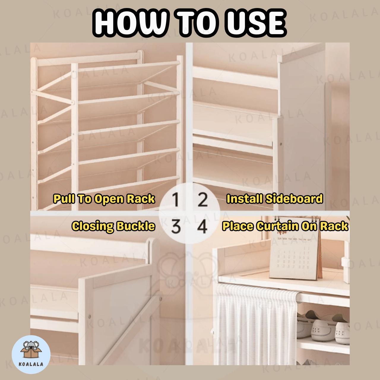 【Installation Free】 Wooden Shoe Rack Foldable Portable Bamboo Folding ...
