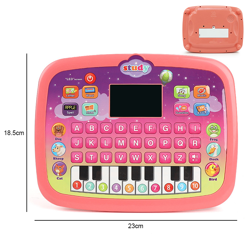 Kids Gift Mainan belajar LED Screen learning laptop toy alphabet tablet ...