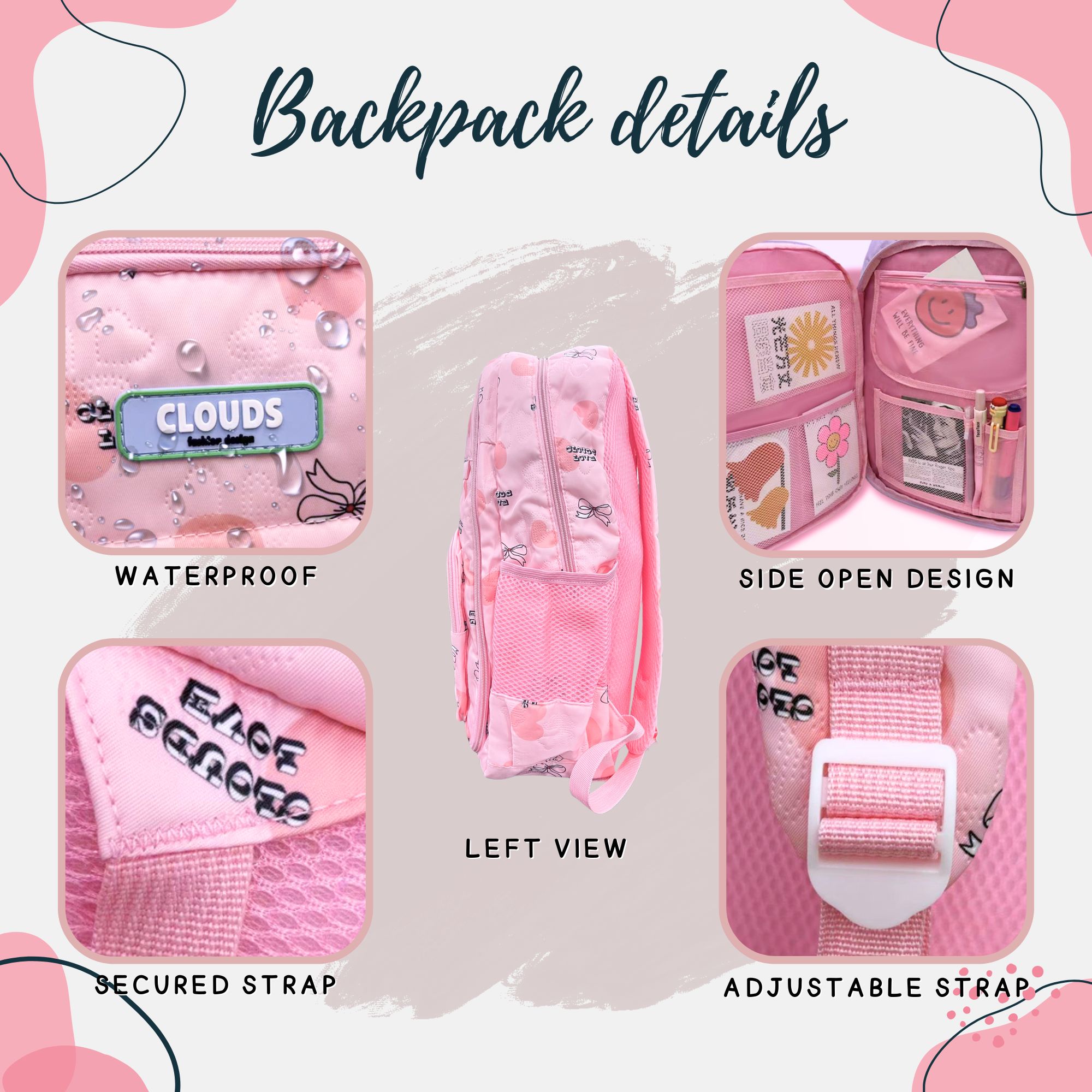 🔺FBS-3311 / 43CM Side Open DESIGN Korea Backpack High Quality Beg ...