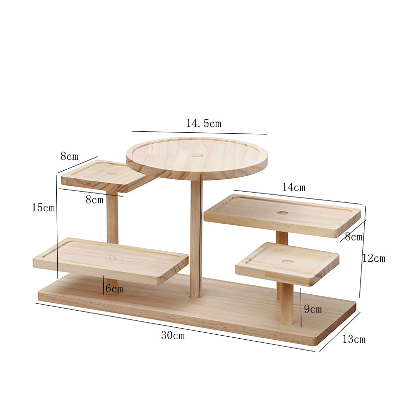 Ready stock-Wooden Display Stand Desktop Organizer Countertop Rack ...