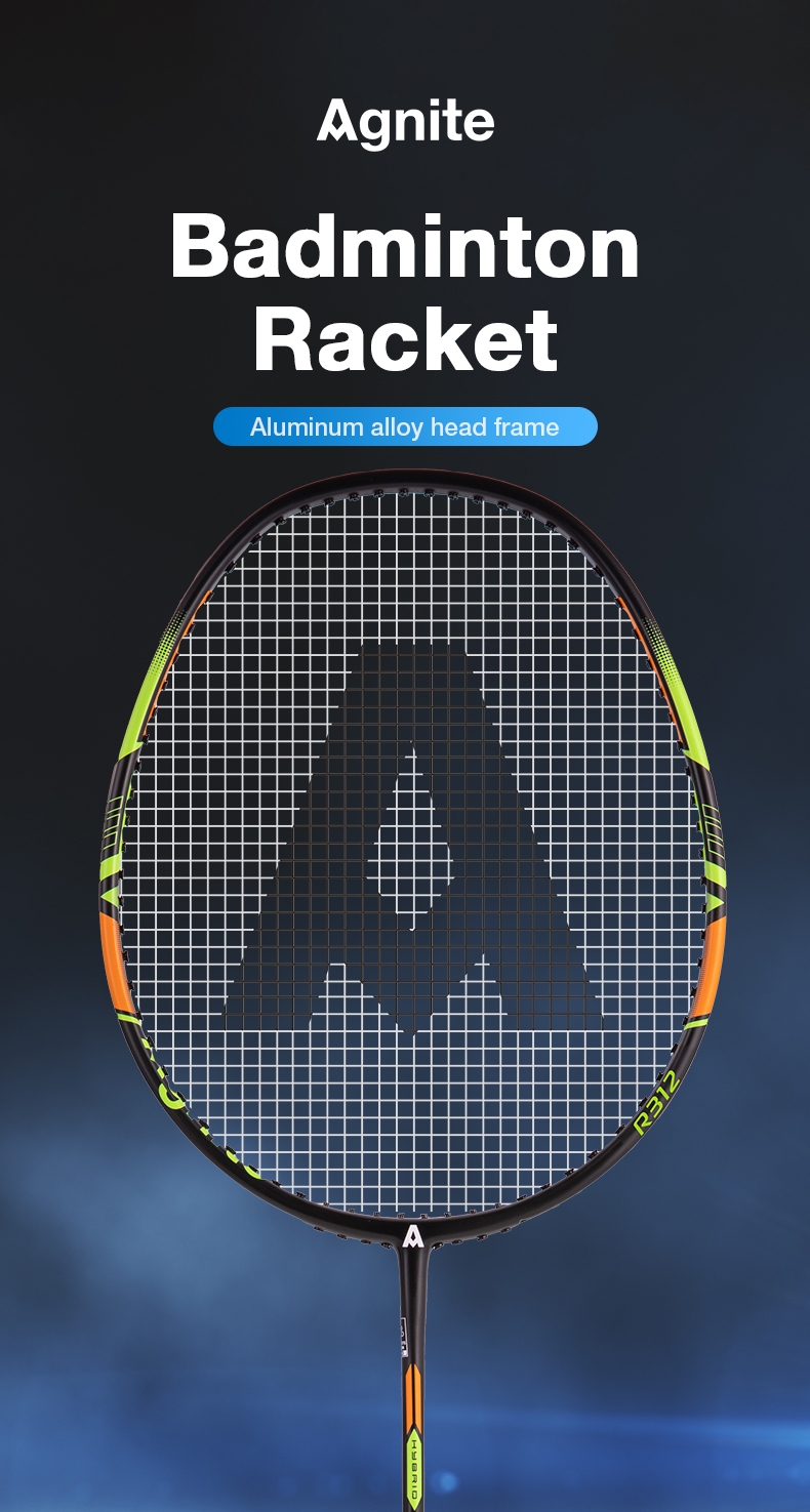 Agnite Raket bulu tangkis Badminton Racket Carbon Aluminum 2U Single ...