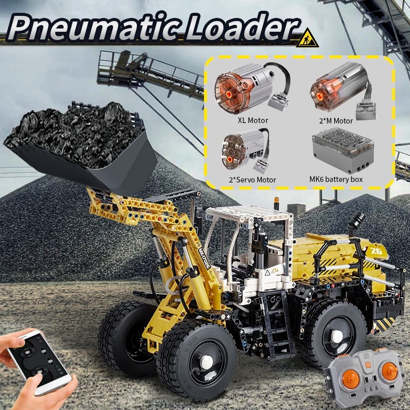 Jeu De Construction Mould King 17026 - Chargeuse à Transfert Pneumatique, Blocs Compatibles, 14+ | MOC Technique