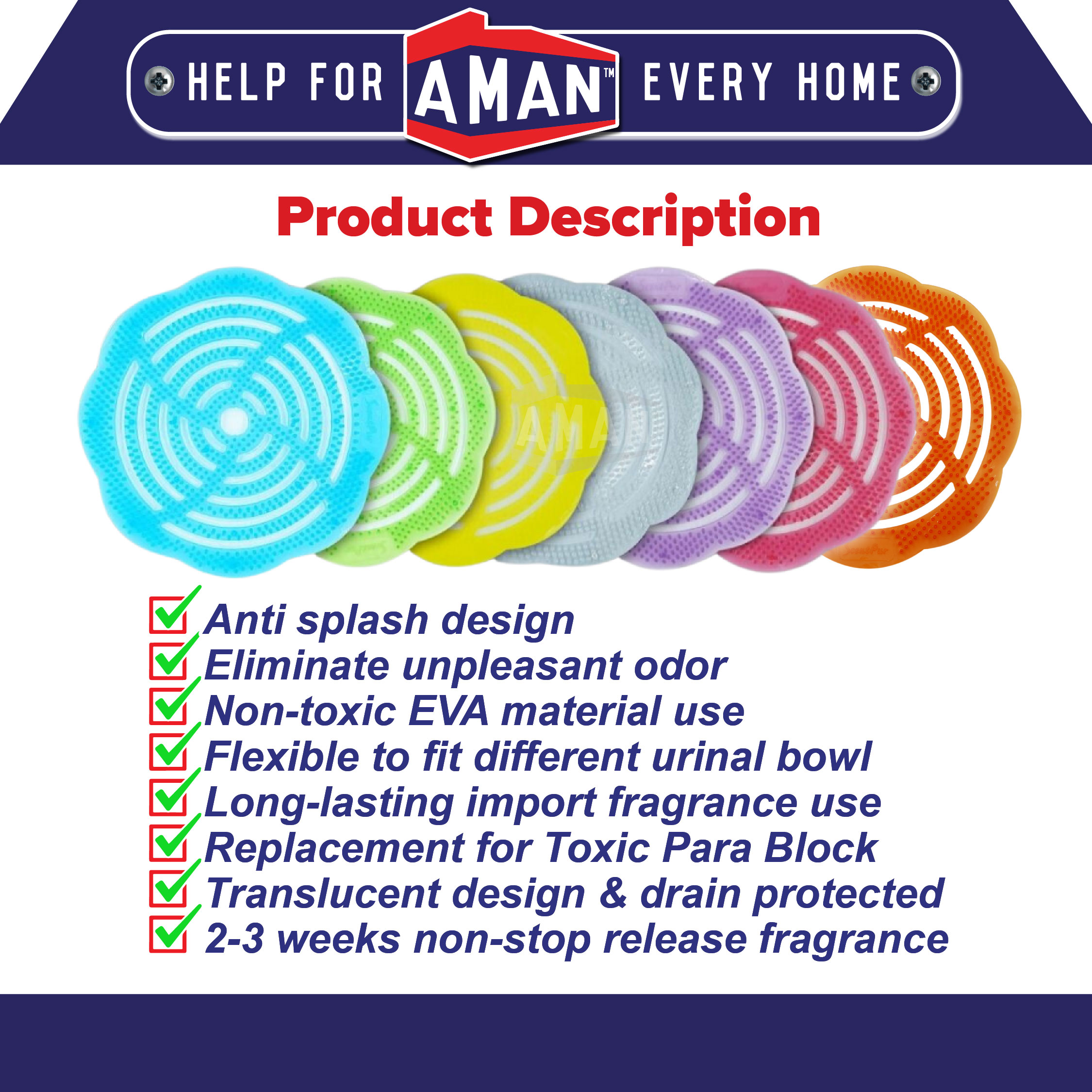 ScentPur Fragrance Mat Urinal Screen Freshening Pad For Washroom Pad ...