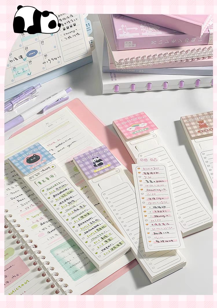 Creative Bookmark Style Notepad Tearable Foldable Multipurpose Memo ...