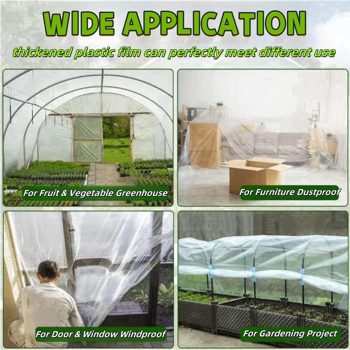 Transparent UV15% Greenhouse Film Filem Rumah Hijau 6 Meter/8 Meter ...