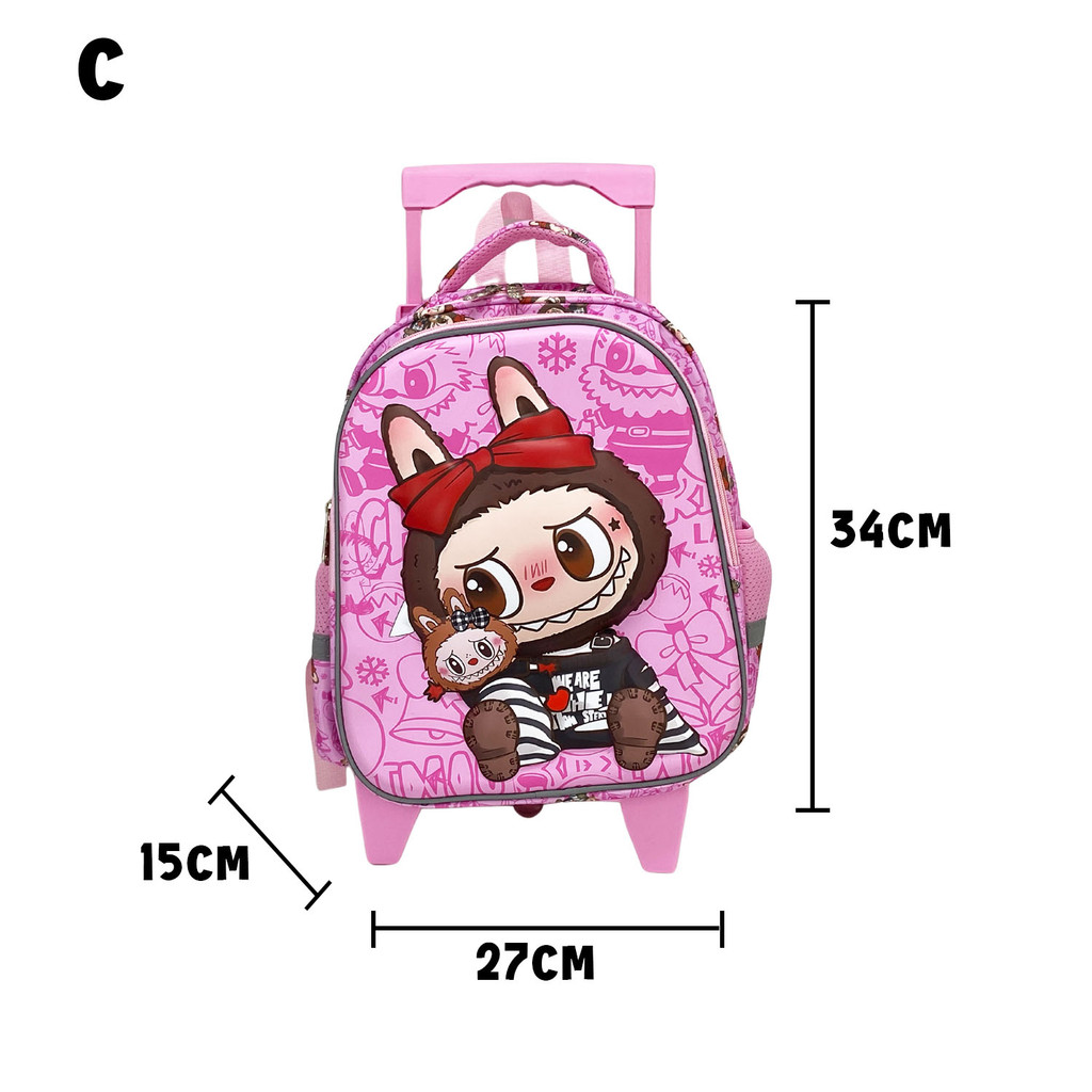 34cm/36cm 3 Wheel New Cartoon Trolley School Backpack Kids Trolley Bag ...