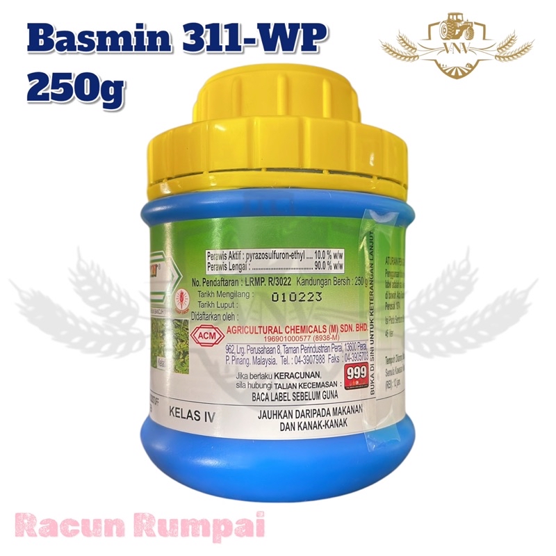BASMIN 311 WP (250 GRAM) pyrazosulfuron ethyl Racun Padi | Shopee Malaysia