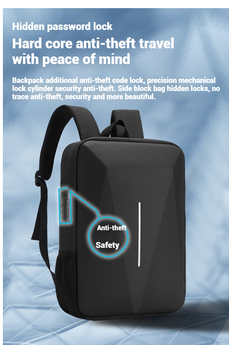 [SENSOAM] Waterproof Laptop Bag Usb Charging Backpack Large Capacity ...