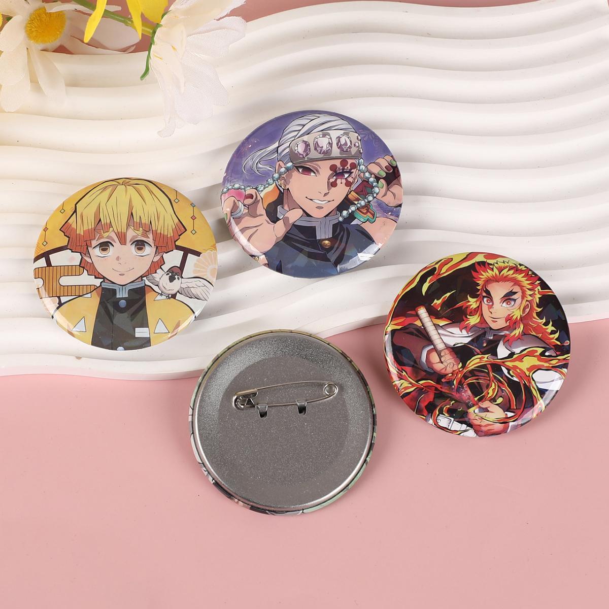 Demon Slayer Anime 58mm Lencana Butang Pin Button Brooch Badge With Pin ...