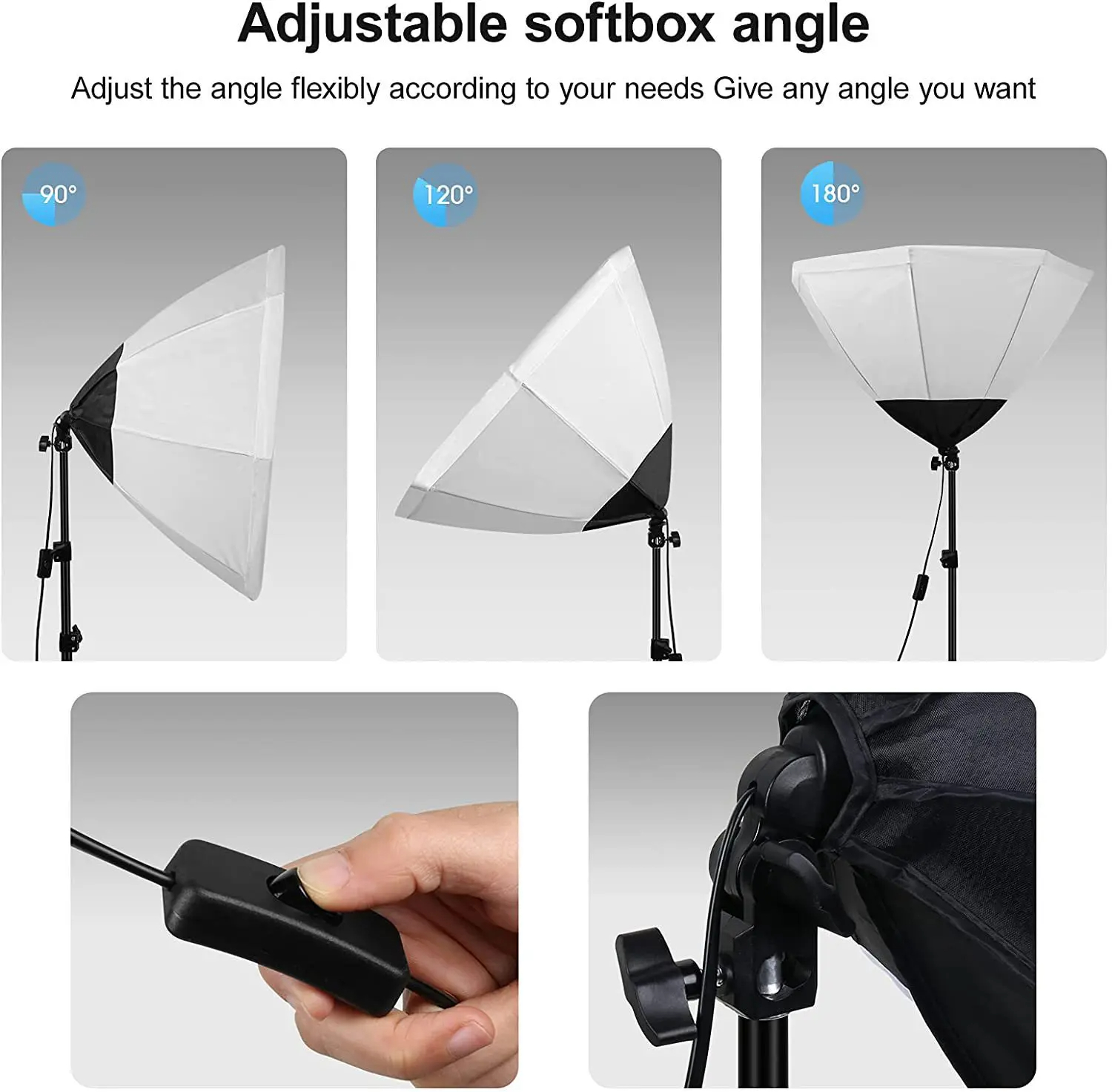 Professional Photography Softbox Lighting soft box With Tripod Remote ...