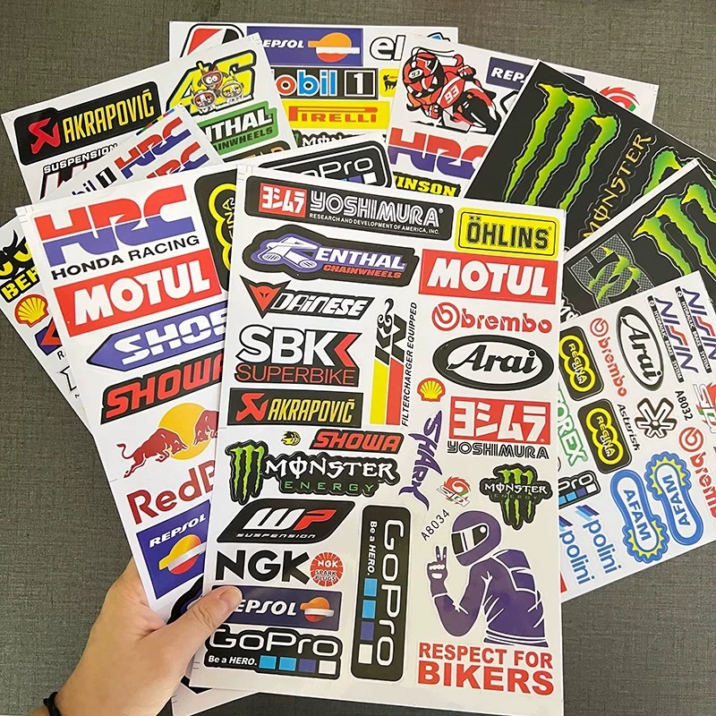 1pcs Sticker Waterproof PVC Helmet Sticker Motorcycle Scooter ...
