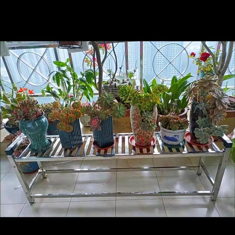 Stainless Steel Flower Rack Outdoor Succulent Flower Pot Rack Indoor ...