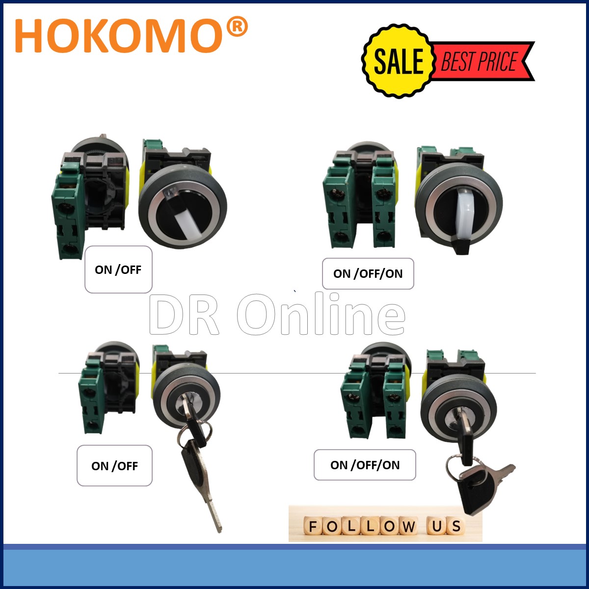 HOKOMO Selector Switch On Off / On Off On / Sprig Return On off , On ...