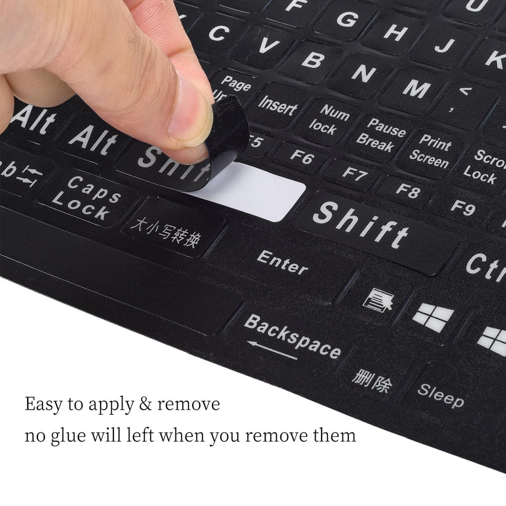 English Keyboard Stickers Letters Replacement Stickers Universal for ...